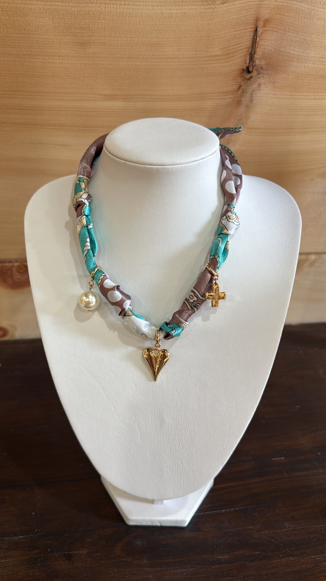 Blue scarf Necklace