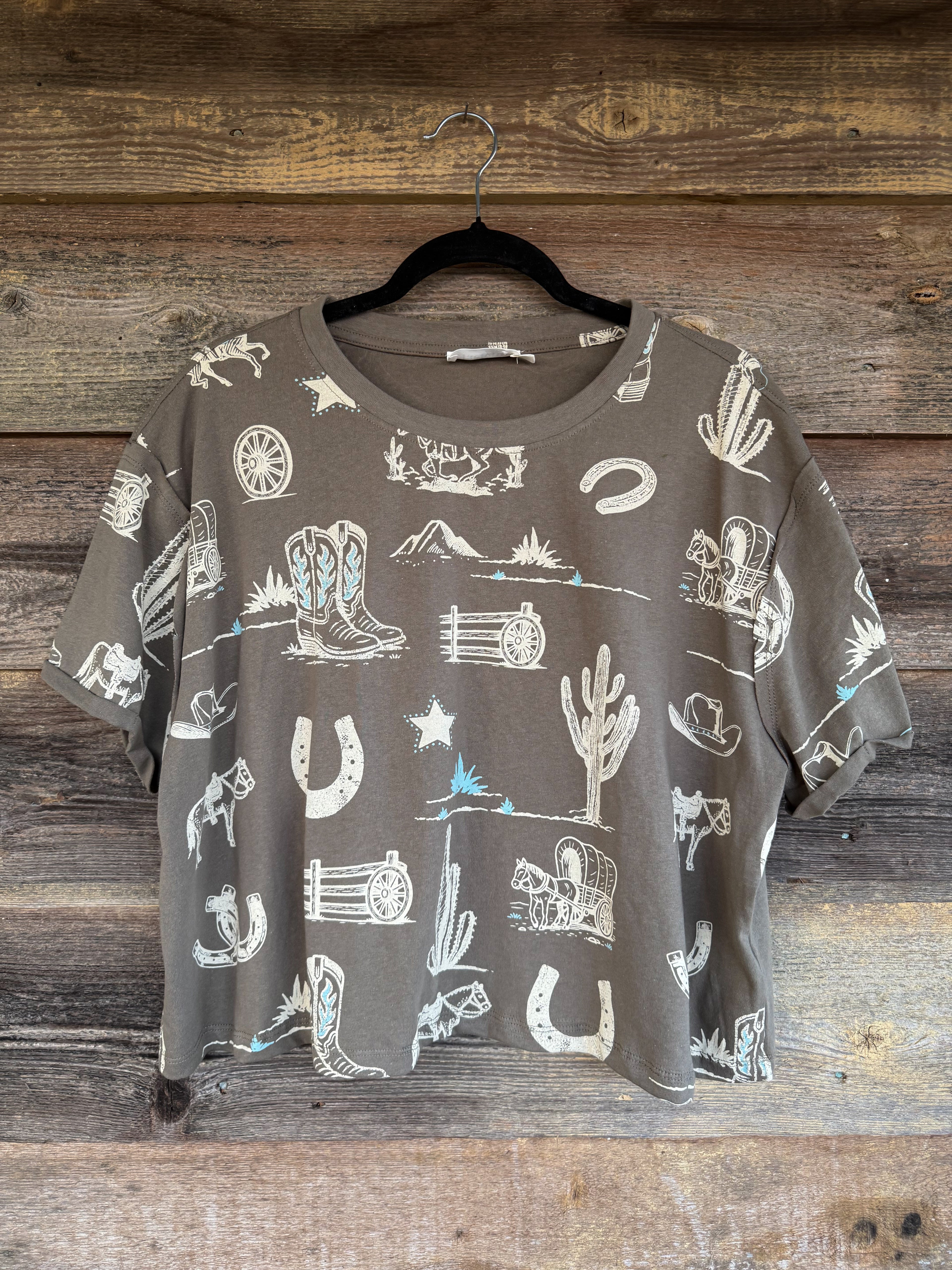 Ranchin’ Graphic Tee - Brown