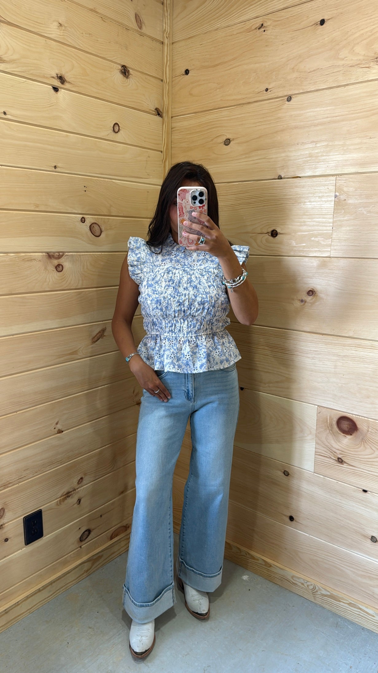 Floral Cowgirl Blouse