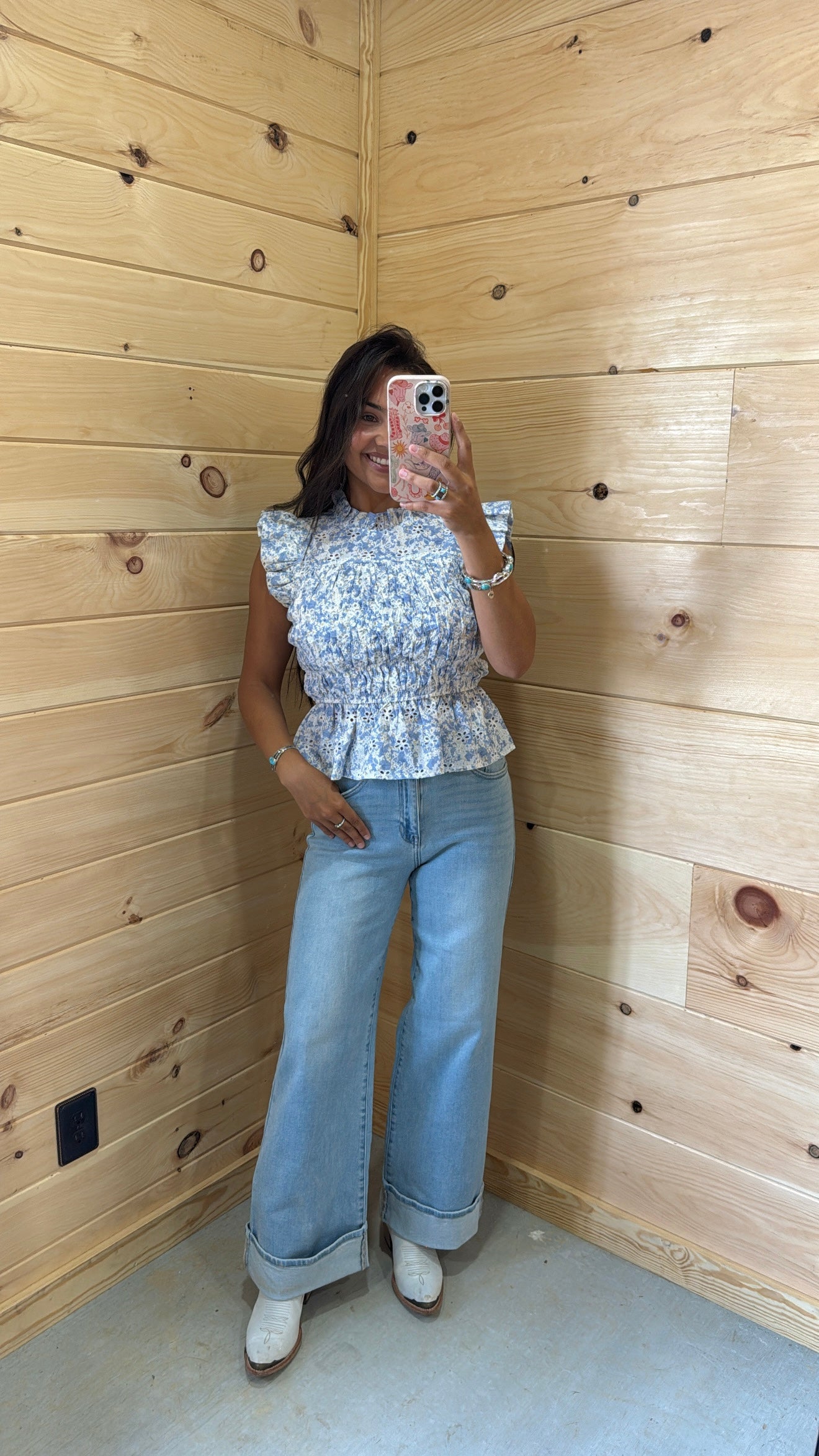 Floral Cowgirl Blouse