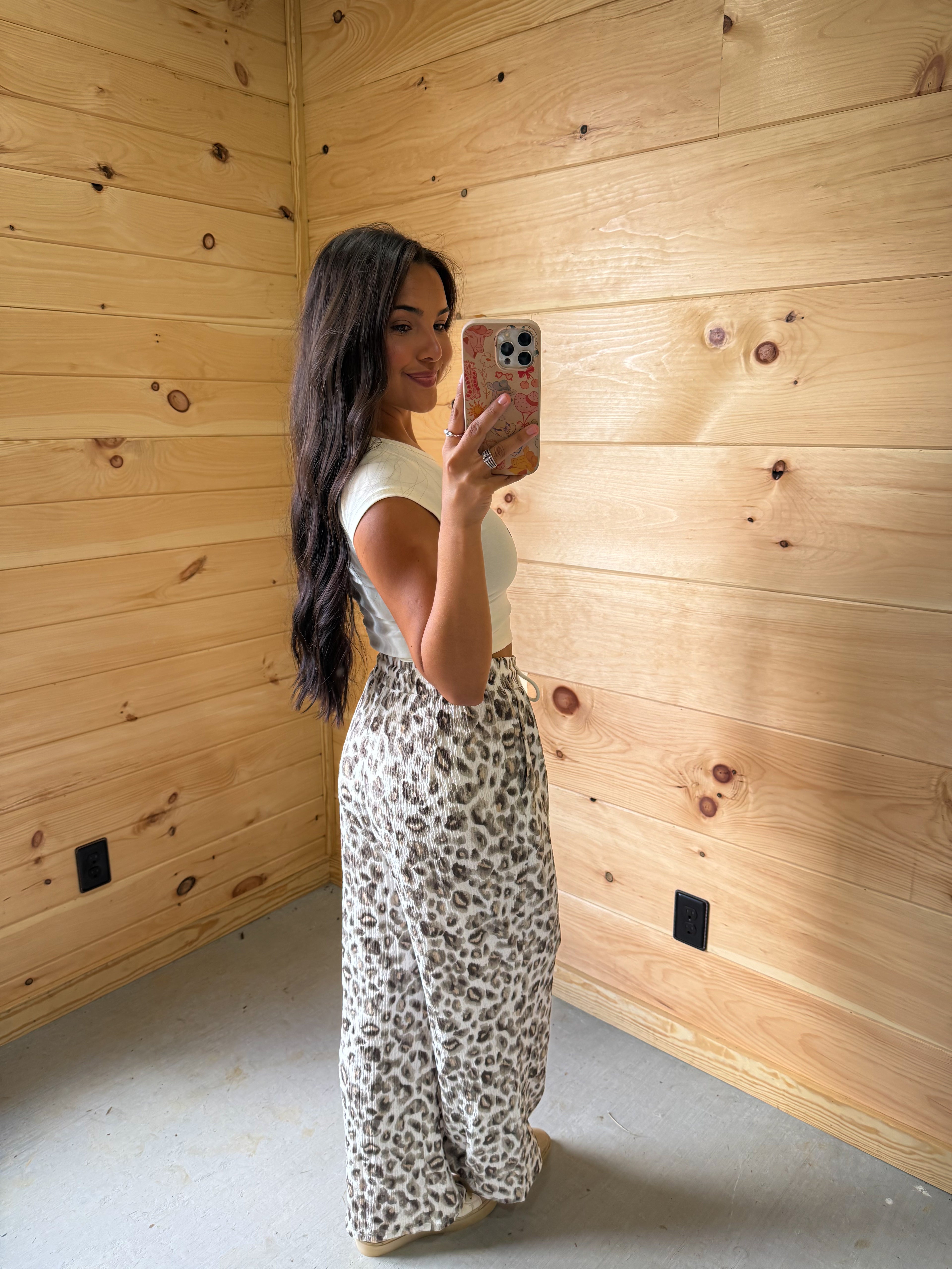 White Leopard Pants