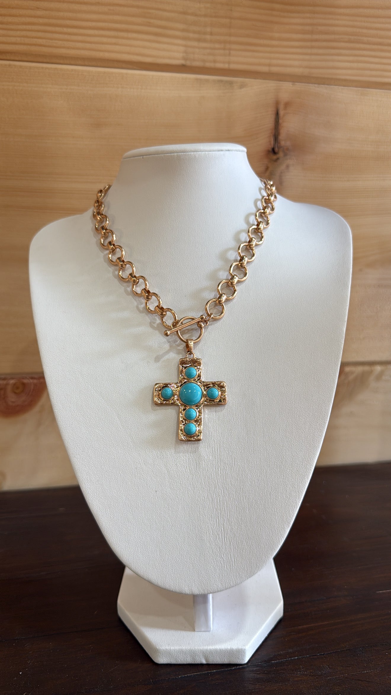 Turquoise Cross Necklace