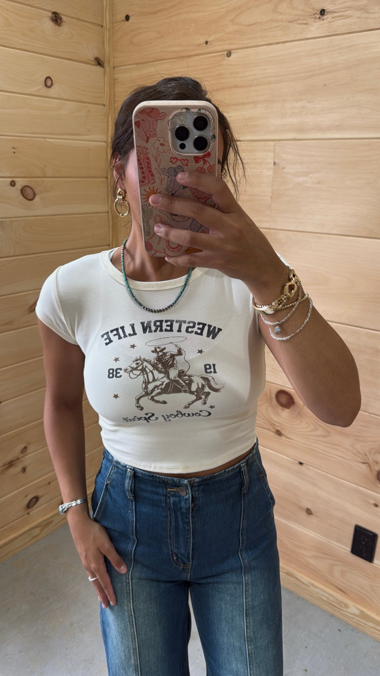 Western Life Cropped Tee