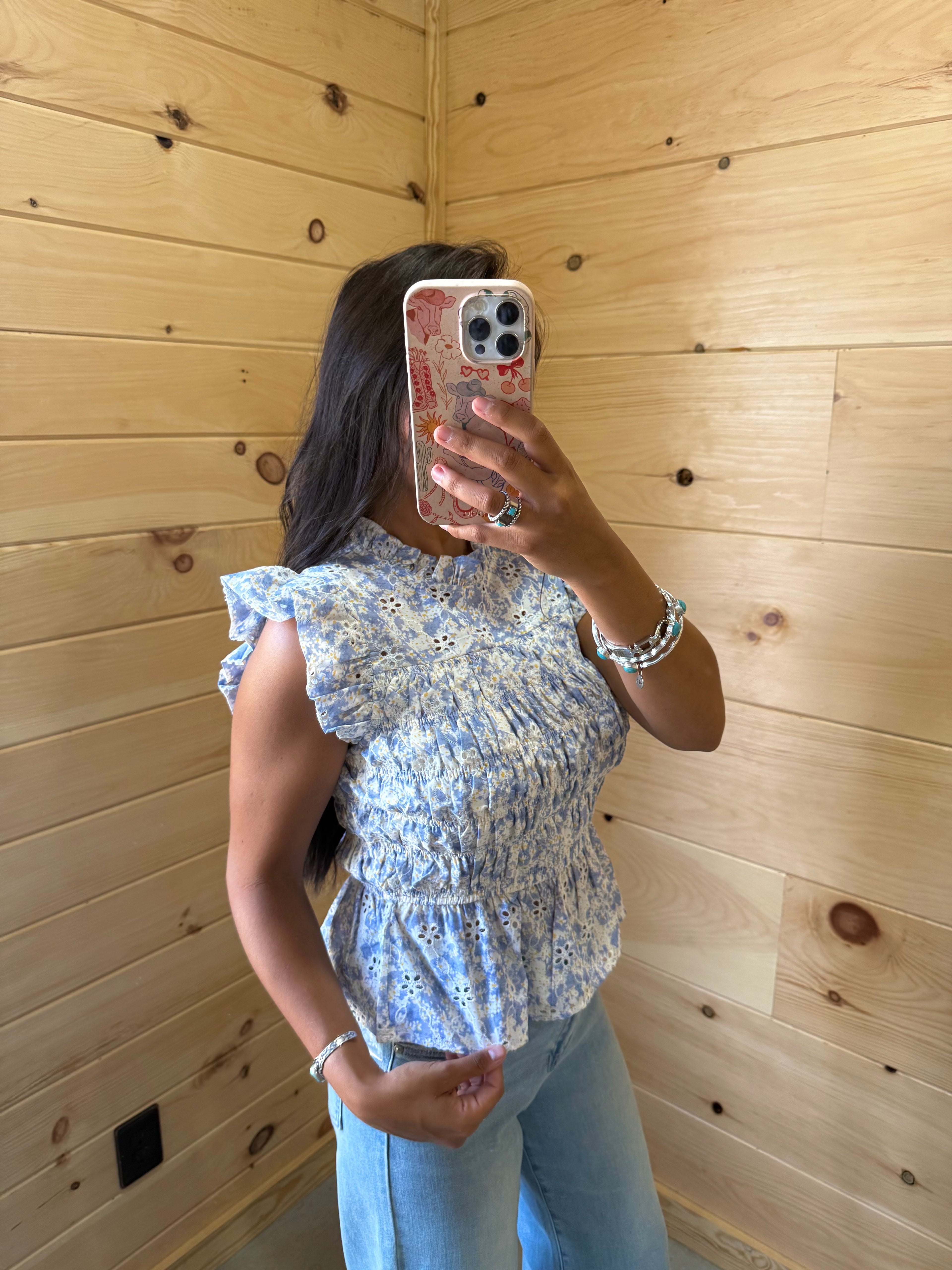 Floral Cowgirl Blouse