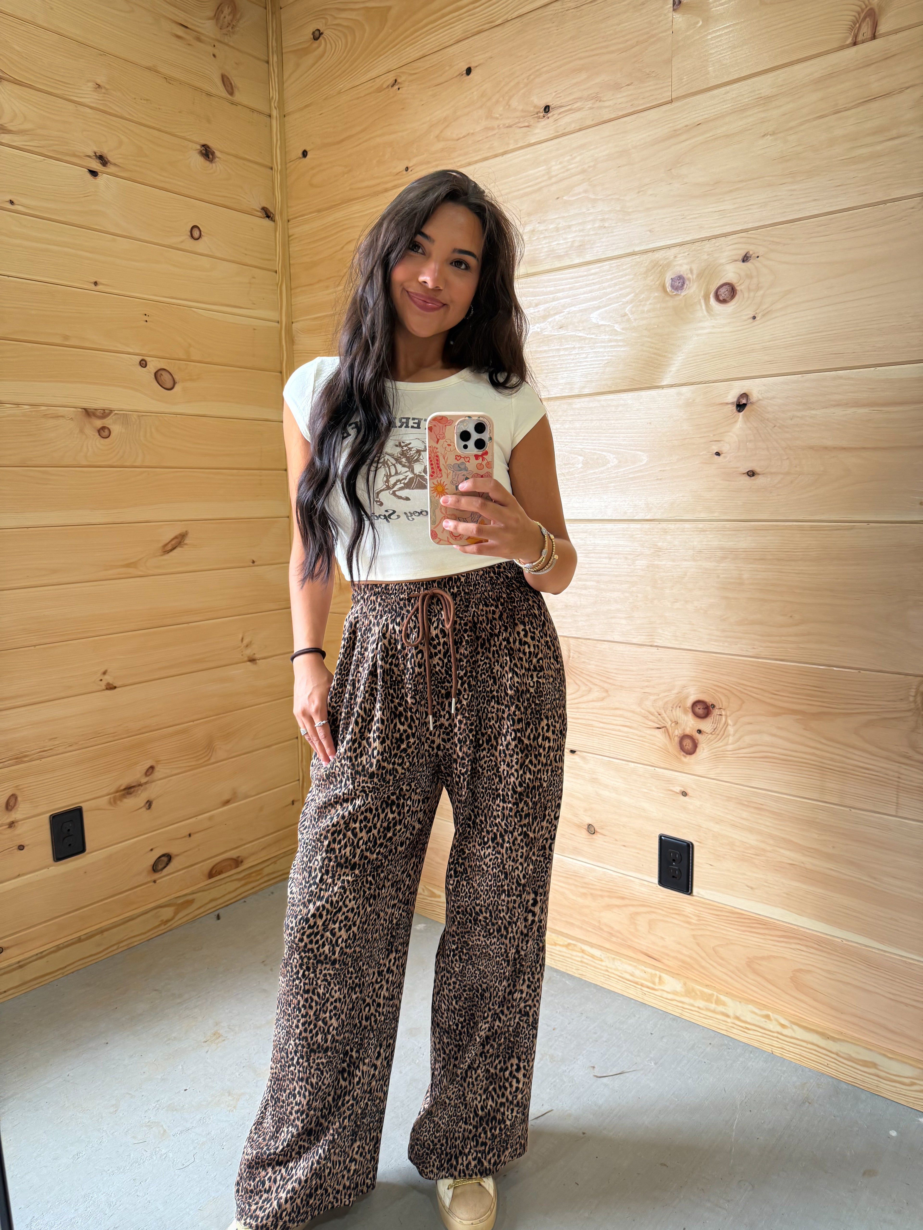 Brown Leopard Pants
