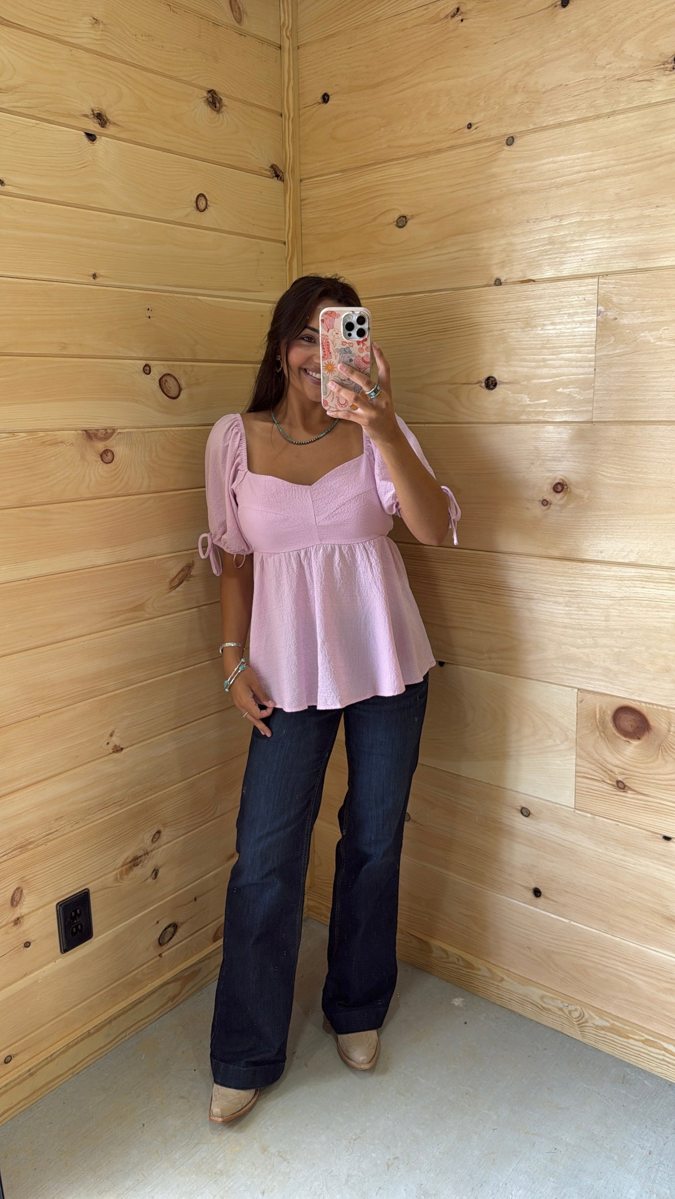 Pink Babydoll Blouse