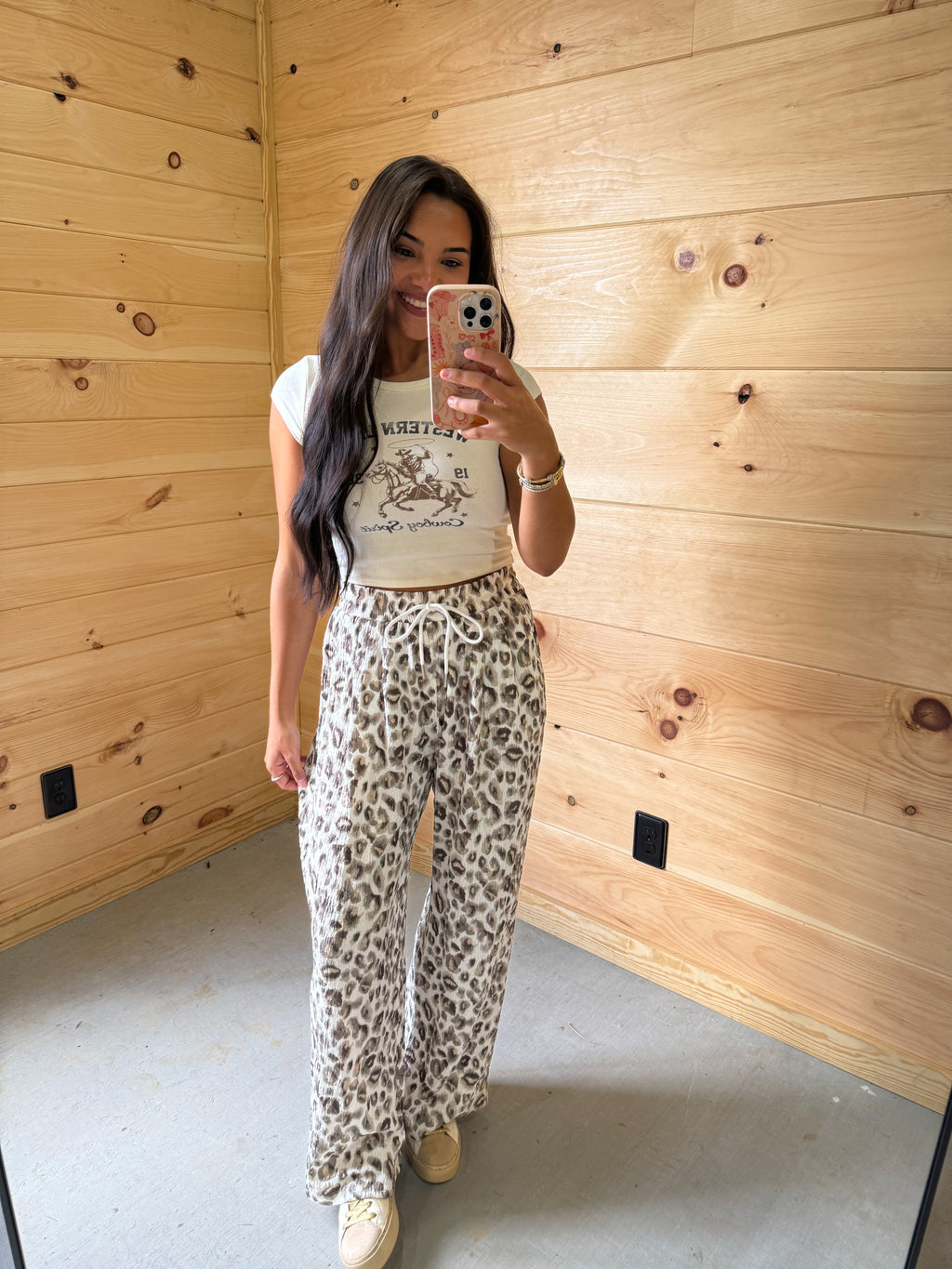 White Leopard Pants