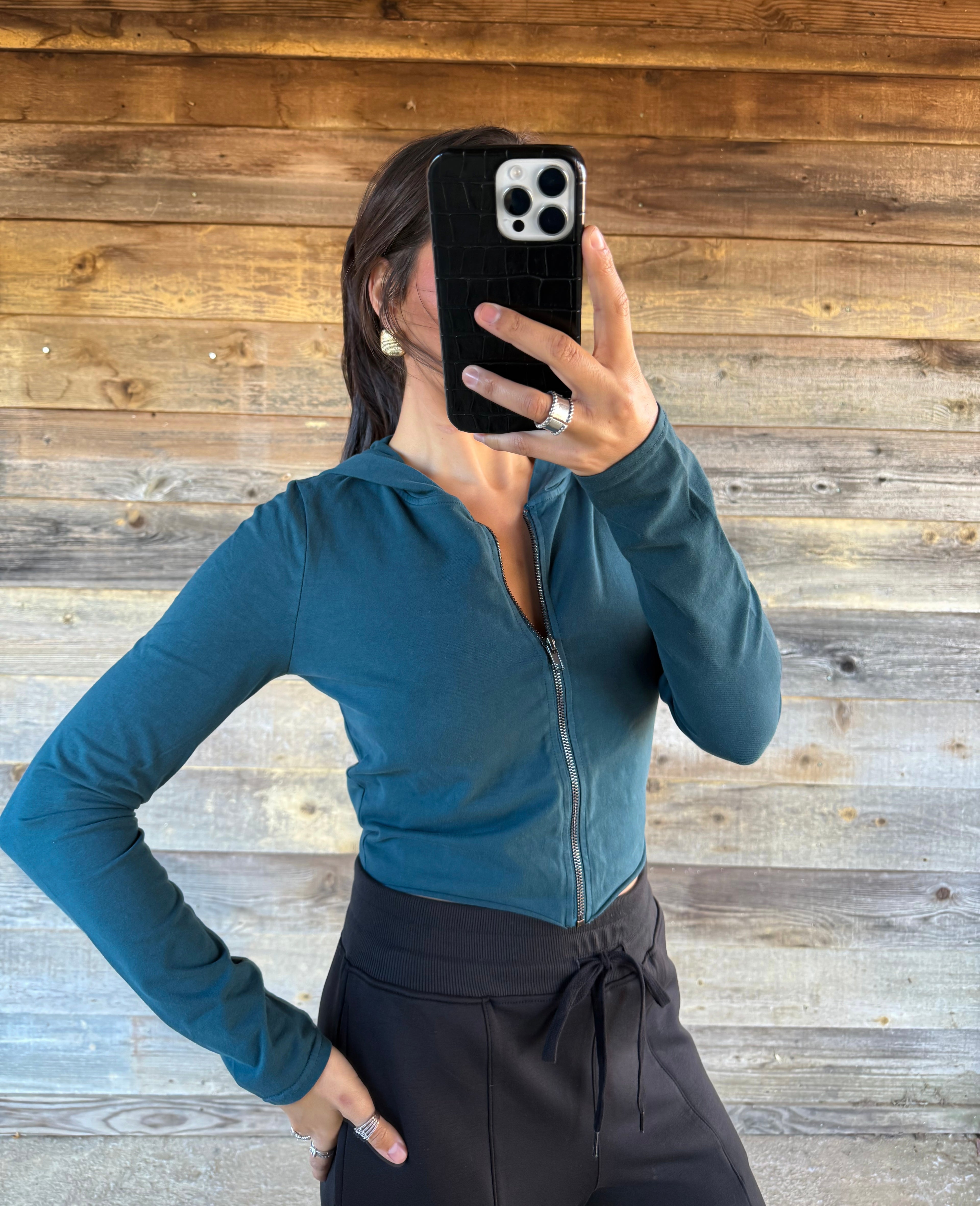 Everyday Cropped Jacket (Jade)
