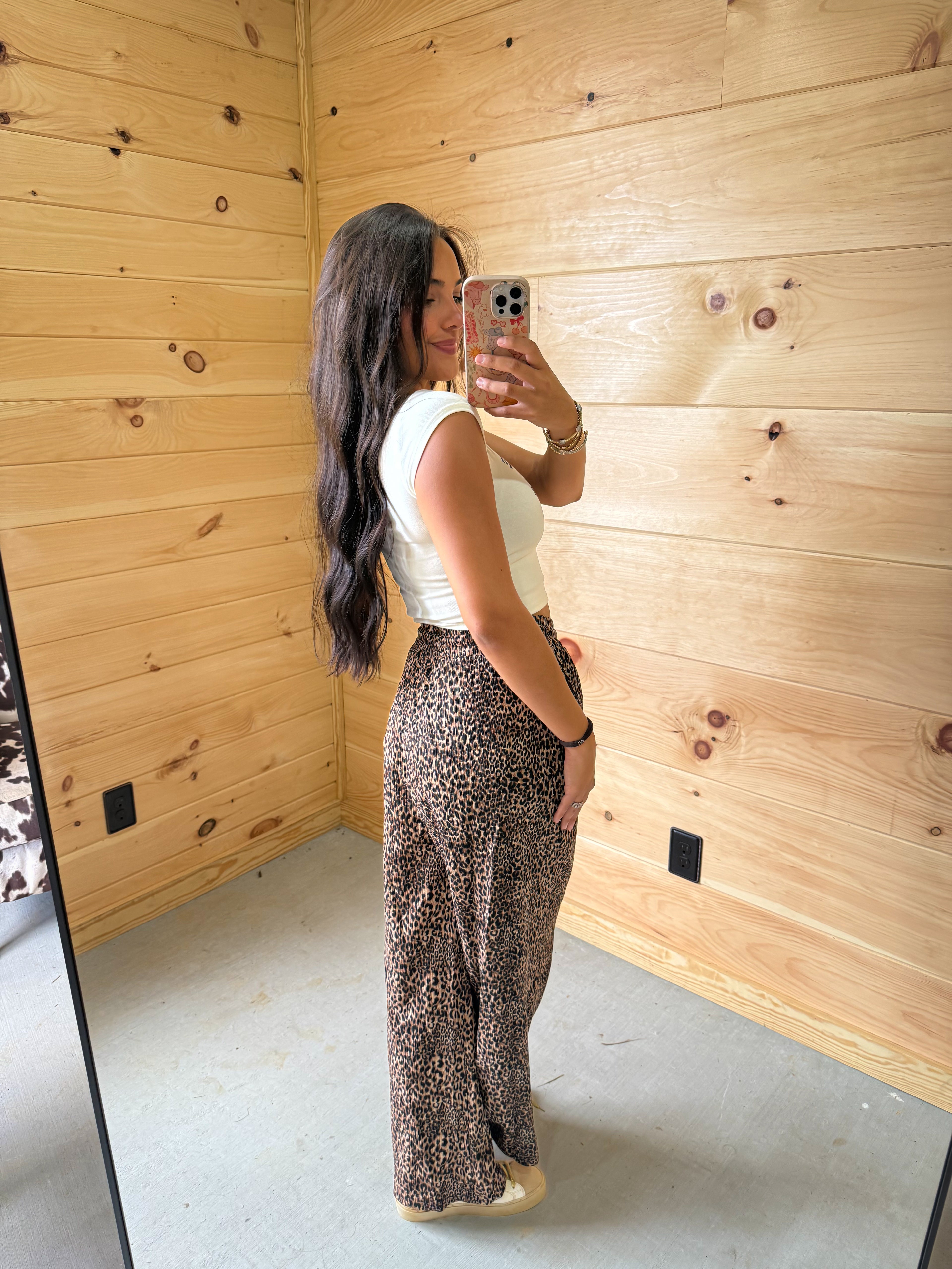 Brown Leopard Pants