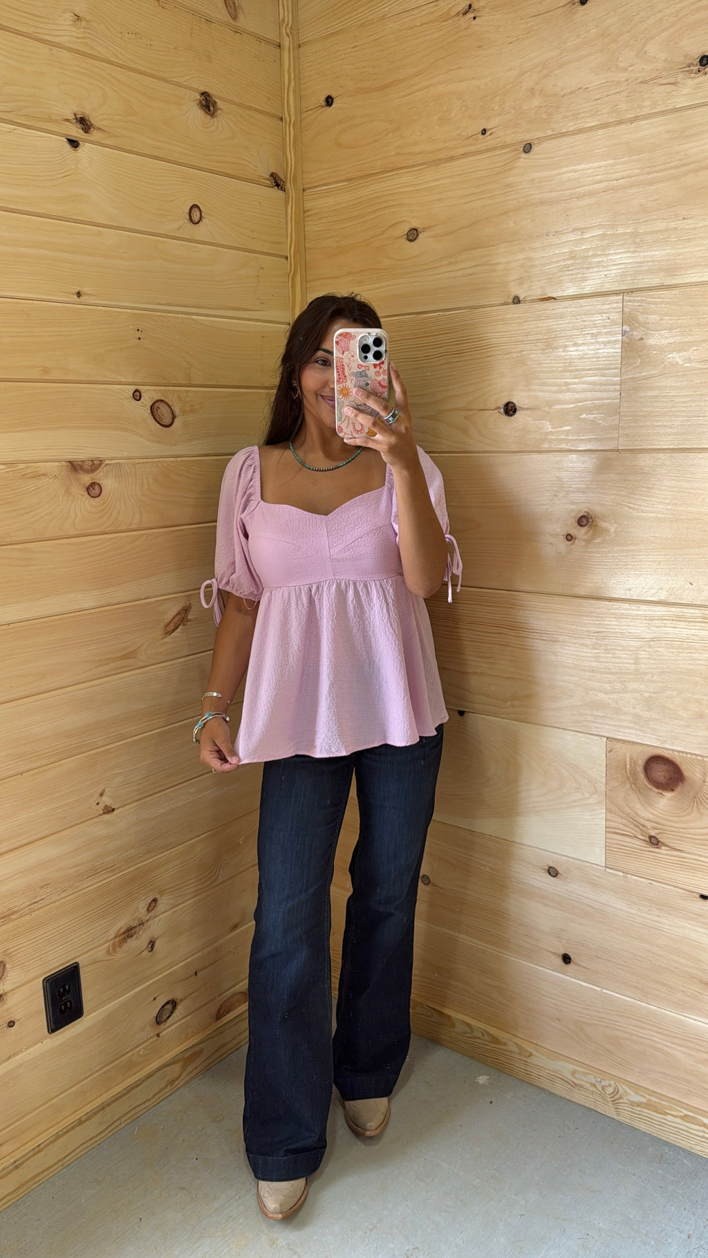 Pink Babydoll Blouse