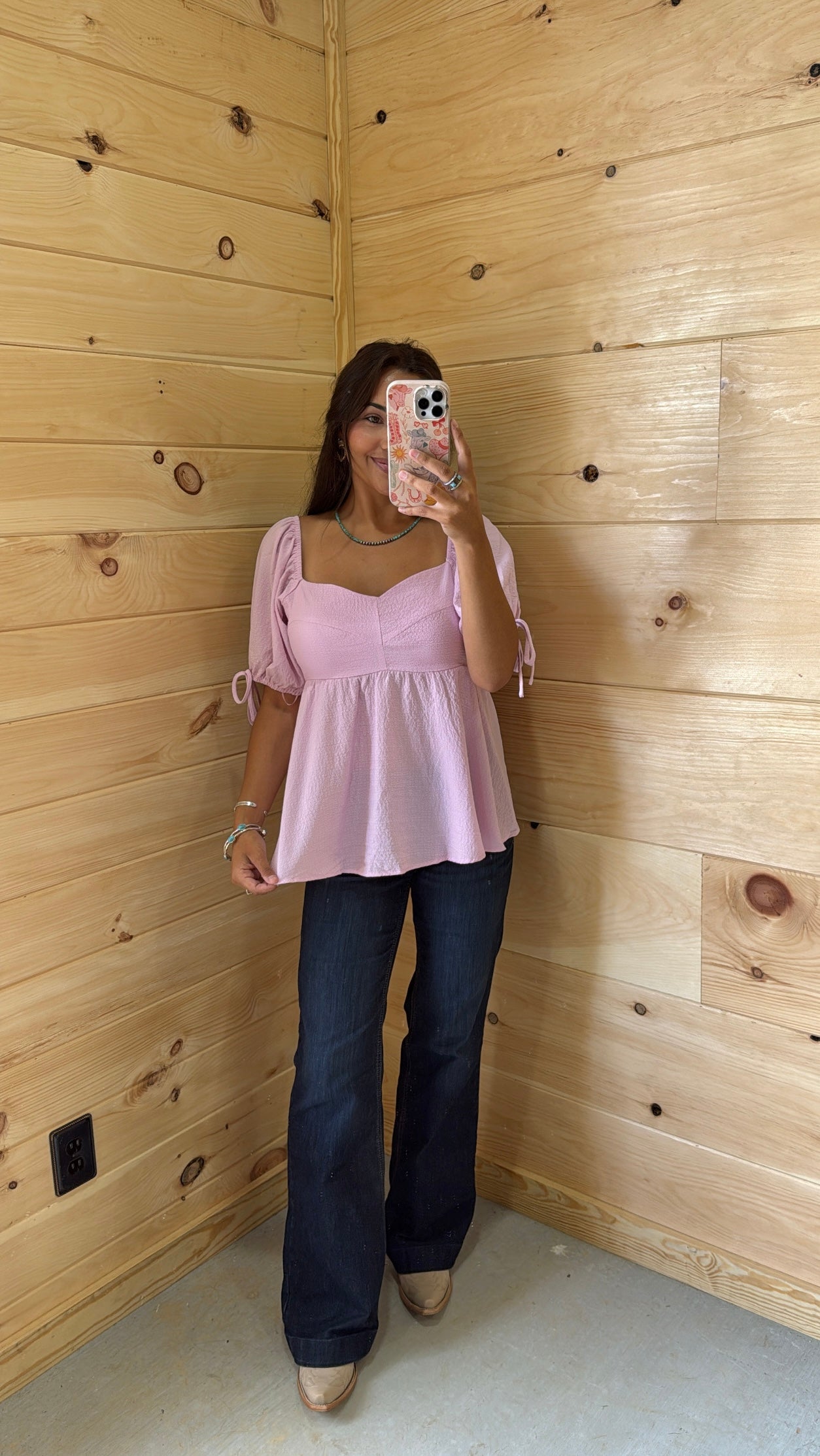Pink Babydoll Blouse
