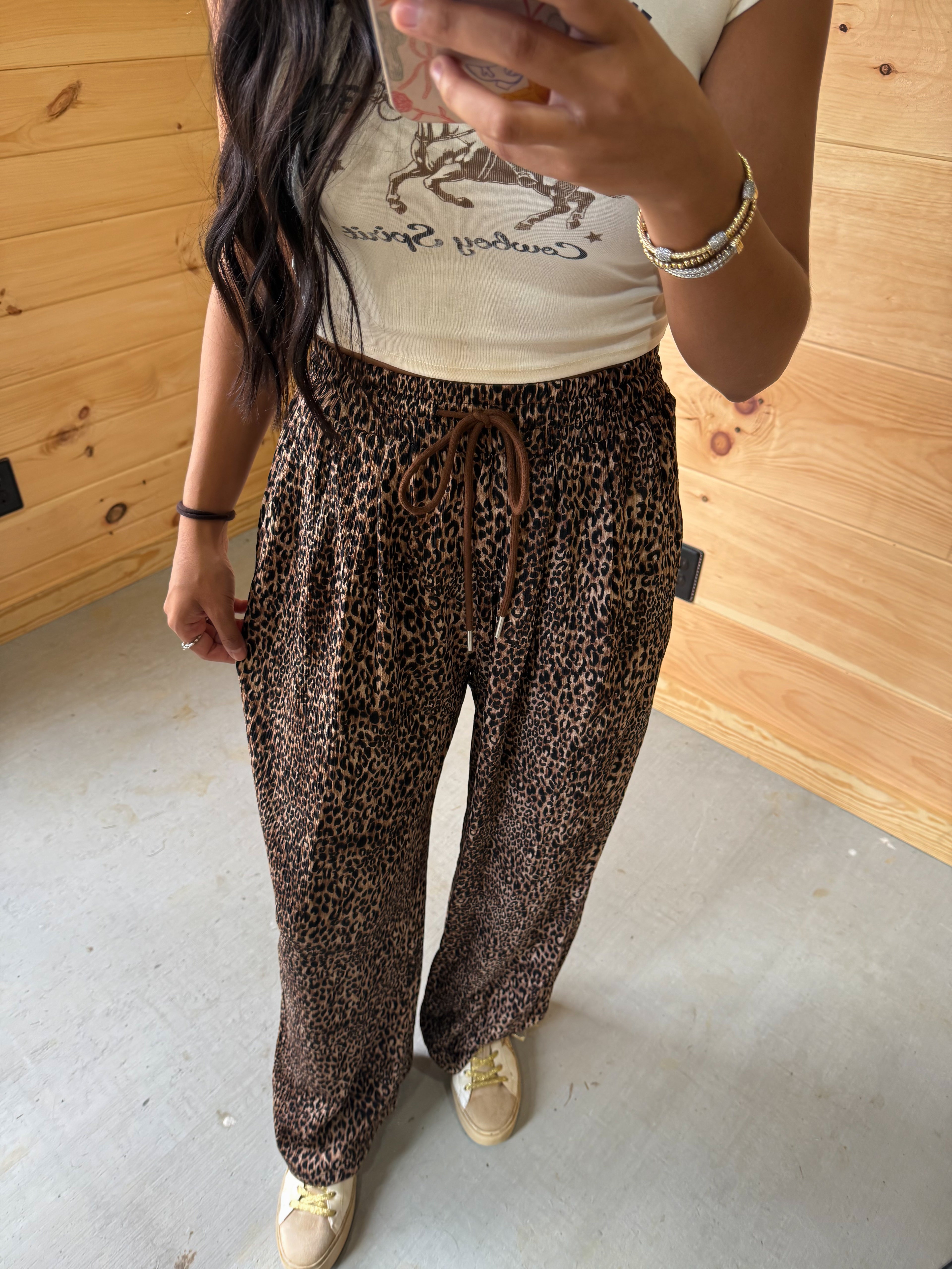 Brown Leopard Pants